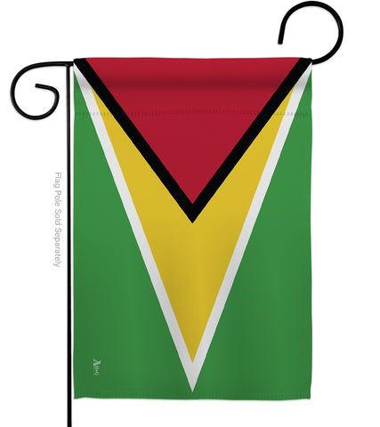Guyana - Nationality Flags of the World Vertical Impressions Decorative Flags HG140102 Made In USA