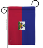 Haiti - Nationality Flags of the World Vertical Impressions Decorative Flags HG140103 Made In USA