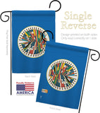 Organization Of American States - Nationality Flags of the World Vertical Impressions Decorative Flags HG140178 Made In USA