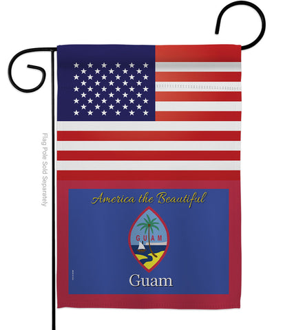 US Guam - Nationality Flags of the World Vertical Impressions Decorative Flags HG140266 Made In USA