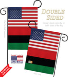 African American US Friendship - Nationality Flags of the World Vertical Impressions Decorative Flags HG140270 Made In USA