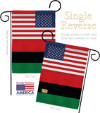 African American US Friendship - Nationality Flags of the World Vertical Impressions Decorative Flags HG140270 Made In USA