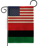 African American US Friendship - Nationality Flags of the World Vertical Impressions Decorative Flags HG140270 Made In USA