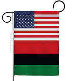 African American US Friendship - Nationality Flags of the World Vertical Impressions Decorative Flags HG140270 Made In USA