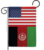 Afghanistan US Friendship - Nationality Flags of the World Vertical Impressions Decorative Flags HG140271 Made In USA