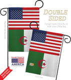 Algeria US Friendship - Nationality Flags of the World Vertical Impressions Decorative Flags HG140274 Made In USA