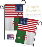 Algeria US Friendship - Nationality Flags of the World Vertical Impressions Decorative Flags HG140274 Made In USA