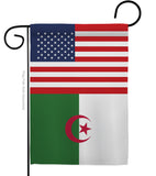 Algeria US Friendship - Nationality Flags of the World Vertical Impressions Decorative Flags HG140274 Made In USA