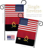 Angola US Friendship - Nationality Flags of the World Vertical Impressions Decorative Flags HG140276 Made In USA