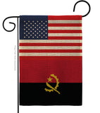 Angola US Friendship - Nationality Flags of the World Vertical Impressions Decorative Flags HG140276 Made In USA