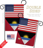 Antigua & Barbuda US Friendship - Nationality Flags of the World Vertical Impressions Decorative Flags HG140278 Made In USA