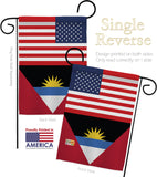 Antigua & Barbuda US Friendship - Nationality Flags of the World Vertical Impressions Decorative Flags HG140278 Made In USA