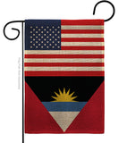 Antigua & Barbuda US Friendship - Nationality Flags of the World Vertical Impressions Decorative Flags HG140278 Made In USA