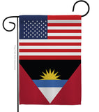 Antigua & Barbuda US Friendship - Nationality Flags of the World Vertical Impressions Decorative Flags HG140278 Made In USA