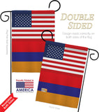 Armenia US Friendship - Nationality Flags of the World Vertical Impressions Decorative Flags HG140282 Made In USA