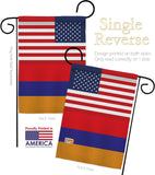 Armenia US Friendship - Nationality Flags of the World Vertical Impressions Decorative Flags HG140282 Made In USA