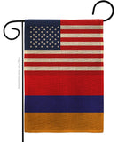 Armenia US Friendship - Nationality Flags of the World Vertical Impressions Decorative Flags HG140282 Made In USA