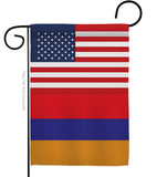 Armenia US Friendship - Nationality Flags of the World Vertical Impressions Decorative Flags HG140282 Made In USA