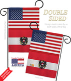 Austria w/Eagle US Friendship - Nationality Flags of the World Vertical Impressions Decorative Flags HG140285 Made In USA