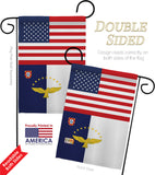 Azores US Friendship - Nationality Flags of the World Vertical Impressions Decorative Flags HG140288 Made In USA