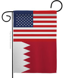 Bahrain US Friendship - Nationality Flags of the World Vertical Impressions Decorative Flags HG140290 Made In USA