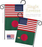 Bangladesh US Friendship - Nationality Flags of the World Vertical Impressions Decorative Flags HG140291 Made In USA