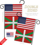 Basque Lands US Friendship - Nationality Flags of the World Vertical Impressions Decorative Flags HG140293 Made In USA