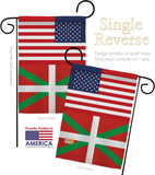 Basque Lands US Friendship - Nationality Flags of the World Vertical Impressions Decorative Flags HG140293 Made In USA