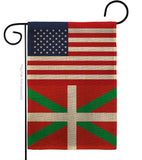 Basque Lands US Friendship - Nationality Flags of the World Vertical Impressions Decorative Flags HG140293 Made In USA