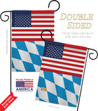 Bavaria US Friendship - Nationality Flags of the World Vertical Impressions Decorative Flags HG140294 Made In USA