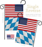 Bavaria US Friendship - Nationality Flags of the World Vertical Impressions Decorative Flags HG140294 Made In USA