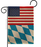 Bavaria US Friendship - Nationality Flags of the World Vertical Impressions Decorative Flags HG140294 Made In USA