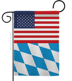 Bavaria US Friendship - Nationality Flags of the World Vertical Impressions Decorative Flags HG140294 Made In USA