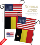 Belgium US Friendship - Nationality Flags of the World Vertical Impressions Decorative Flags HG140296 Made In USA