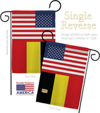 Belgium US Friendship - Nationality Flags of the World Vertical Impressions Decorative Flags HG140296 Made In USA