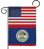 Belize US Friendship - Nationality Flags of the World Vertical Impressions Decorative Flags HG140297 Made In USA