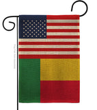 Benin US Friendship - Nationality Flags of the World Vertical Impressions Decorative Flags HG140298 Made In USA