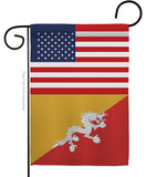 Bhutan US Friendship - Nationality Flags of the World Vertical Impressions Decorative Flags HG140300 Made In USA