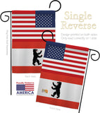 Berlin US Friendship - Nationality Flags of the World Vertical Impressions Decorative Flags HG140303 Made In USA