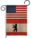 Berlin US Friendship - Nationality Flags of the World Vertical Impressions Decorative Flags HG140303 Made In USA