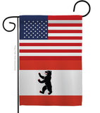 Berlin US Friendship - Nationality Flags of the World Vertical Impressions Decorative Flags HG140303 Made In USA