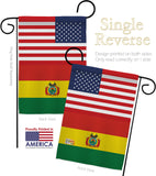 Bolivia US Friendship - Nationality Flags of the World Vertical Impressions Decorative Flags HG140308 Made In USA