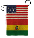 Bolivia US Friendship - Nationality Flags of the World Vertical Impressions Decorative Flags HG140308 Made In USA