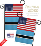 Botswana US Friendship - Nationality Flags of the World Vertical Impressions Decorative Flags HG140311 Made In USA