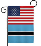 Botswana US Friendship - Nationality Flags of the World Vertical Impressions Decorative Flags HG140311 Made In USA