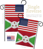 Burundi US Friendship - Nationality Flags of the World Vertical Impressions Decorative Flags HG140326 Made In USA