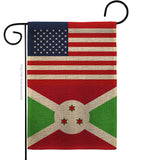 Burundi US Friendship - Nationality Flags of the World Vertical Impressions Decorative Flags HG140326 Made In USA