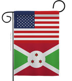 Burundi US Friendship - Nationality Flags of the World Vertical Impressions Decorative Flags HG140326 Made In USA