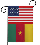 Cameroon US Friendship - Nationality Flags of the World Vertical Impressions Decorative Flags HG140328 Made In USA