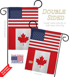 Canada US Friendship - Nationality Flags of the World Vertical Impressions Decorative Flags HG140329 Made In USA